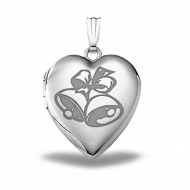 Sterling Silver  Sweetheart  Wedding Bells Heart Locket
