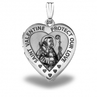 Sterling Silver Sweetheart  Saint Valentine  Heart Locket