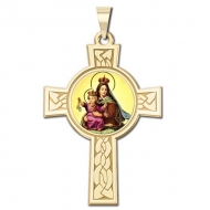 Our Lady of Mount Carmel Cross Medal   Color EXCLUSIVE 