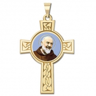 Saint Pio of Pietrelcina Cross Medal   Color EXCLUSIVE 