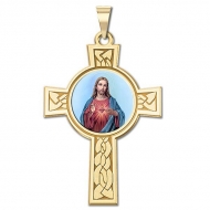 Sacred Heart of Jesus Cross Medal  Color EXCLUSIVE 