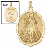 Divine Mercy Scallopped Oval Medal  EXCLUSIVE 