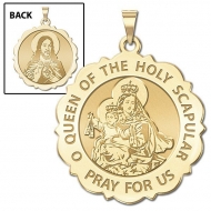 Scapular Scalloped Round Medal  EXCLUSIVE 