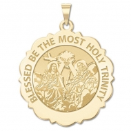 Holy Trinity Scalloped Medal   EXCLUSIVE 