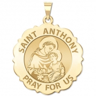 Saint Anthony Scalloped Medal  EXCLUSIVE 
