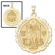 Saint Benedict Scalloped Round Medal  EXCLUSIVE 