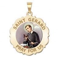 Saint Gerard Scalloped Medal  Color EXCLUSIVE 
