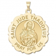 Saint Jude Scalloped Medal   EXCLUSIVE 