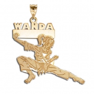 Custom Martial Arts Female Charm or Pendant