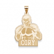 Custom Boxer or Boxing Pendant w  Number