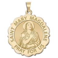 Saint Mary Magdalene Scalloped Medal  EXCLUSIVE 