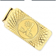 14k Yellow Gold   1 Dad  Money Clip