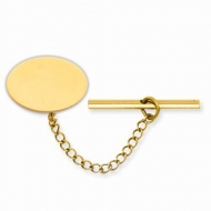 Oval  Engraveable  Tie Tack