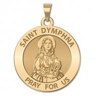 Saint Dymphna Round Medal  EXCLUSIVE 