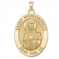 Saint Homobonus OVAL Medal   EXCLUSIVE 