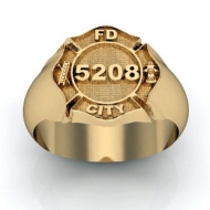 Personalized Fire Badge Ring