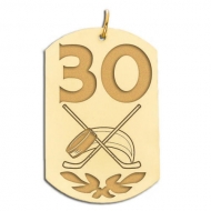 Personalized Hockey Number Dog Tag Pendant