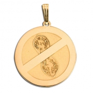 14K Gold  Peanut Allergies   Pendant
