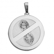 14K White Gold  Peanut Allergies   Pendant