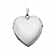 14K White Gold Heart Four Photo Locket