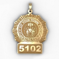 Personalized Detective Badge w  Your Number   Department