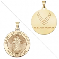 Saint Christopher Doubledside AIR FORCE Medal  EXCLUSIVE 