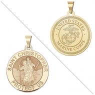 Saint Christopher Doubledside MARINES Medal  EXCLUSIVE 