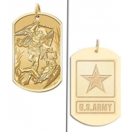Saint Michael Doubledside ARMY Dogtag Medal  EXCLUSIVE 