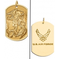 Saint Michael Doubledside AIR FORCE Dogtag Medal  EXCLUSIVE 