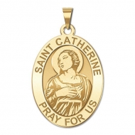 Saint Catherine of Alexandria OVAL Medal   EXCLUSIVE 