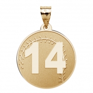 Custom Softball Charm or  Pendant w  Number