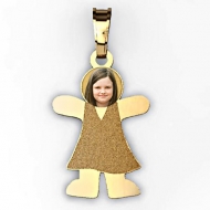 MyKids  Girl with Photo Pendant and Charm