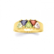 Gold 5 Stone Mother s Ring