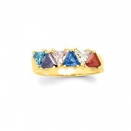 Gold 6 Stone Mother s Ring