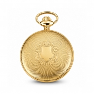Charles Hubert Photo Gold Tone Shield Pocket Watch