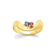 Gold 2 Stone Mother s Ring