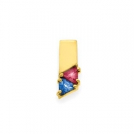 Gold 2 Trillion Stone Mother s Pendant Jewelry