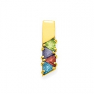 Gold 4 Trillion Stone Mother s Pendant Jewelry