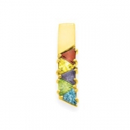 Gold 5 Trillion Stone Mother s Pendant Jewelry