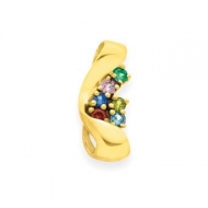 Gold 6 Stone Mother s Pendant Jewelry