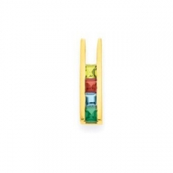 Gold 4 Princess Stone Mother s Pendant Jewelry