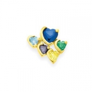 Gold 5 Heart Stone Mother s Pendant Jewelry