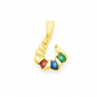 Gold 3 Round Stone Mother s Pendant Jewelry