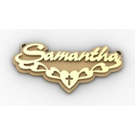 Script Style Cross  Double  Name Plate