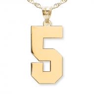  NEW  High Polished Jersey Single Digit Number Charm or Pendant
