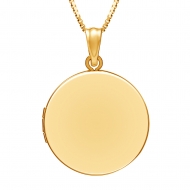 Build Your Own 14K Gold 2 Picture Round Locket
