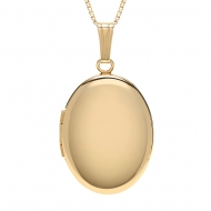 Build Your Own 14K Gold 2 Picture Oval Locket