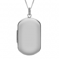 Build Your Own Sterling Silver 2 Picture Dog Tag Locket