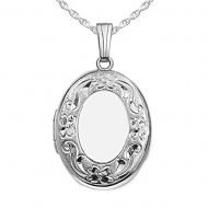 Sterling Silver Oval Small Locket