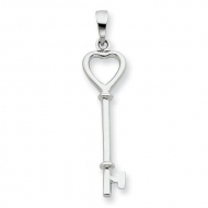 Sterling Silver Key  Charm Pendant